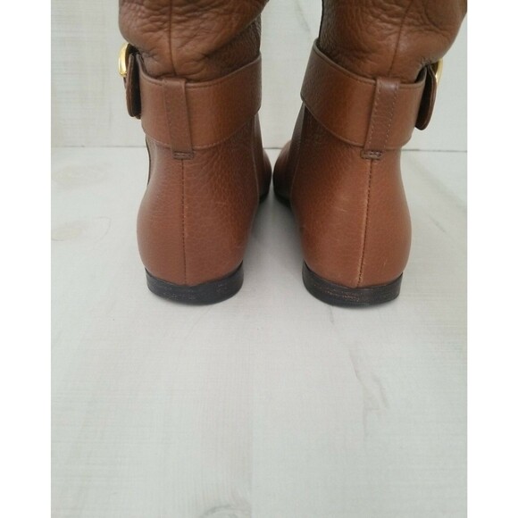 GUCCI Leather Riding Boots Side buckle Brown Sz 37.5 US 6.5 SEE PICTURES USED - Picture 6 of 12